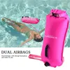 Giubbotto salvagente Boa Iatable Swim Boa Drybag per sport Borsa da acqua Nuotatori Traino Borse galleggianti Borsa a secco con doppia cintura d'aria Borsa di sicurezza per la vita 230919