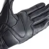 5本の指の手袋クラシックレトロカウレザーオートバイグローブブラックフルフィンガーグローブモーターバイク機関車タッチスクリーンGuantes Moto Glove 230818