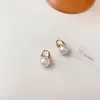 Dangle Earrings 2023 Vintage Big Simulation Pearl Drop For Women Elegant Chic Metal Geometric Female Jewelry Accessories
