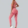 Aktive Sets Yoga Set Frauen Aushöhlen Zurück Sport Bh Hohe Taille Hüfte Heben Hosen Anzug Elastische Laufen Fitness Leggings workout