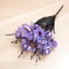 Dekorativa blommor Silk Artificial Orchid Autumn Farterfly Fake Flower Wedding Home Living Decoration Room Plants Bouquet Christmas