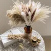 Faux Floral Greenery 80 100pcs Dried Pampas Grass Artificial Flowers for Vase Decoration Fluffy Plant Home Party Wedding Boho Decor 230919