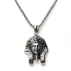 Collier hip-hop à la mode pour hommes, pendentif pharaon égyptien, en acier titane, personnalité, colliers 2124