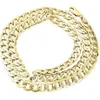 Mens Real 10K Yellow Gold Hollow Cuban Curb Link Chain Necklace 8mm 24 Inch304i