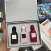 cadeau de Noël Cologne Date de gros prix unisexe fabuleux parfum ensemble 12 ml cadeaux ensemble ROSE cerise copie 3 pcs avec boîte-cadeau longue durée fa