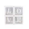 Other Event Party Supplies Baby Boxes with Letters Clear Balloon Shower Block for Gender Reveal Decorations Birthday 230919