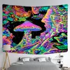 Tapestries Night Sky Universe Mushroom Tapestry Wall Hanging Abstract Mysterious Hippie Tapiz Bohemian Aesthetics Room Home Decoration 230919