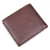 Kod 186 Äkta läder mode män plånbok med kortinnehavare po innehavare man purses hög kvalitet251k