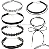 15 Design Gothic Women Choker Necklaces Set Y Lace Necklace Girl Neck Strap Collarbone Chain Clavicle For Jewelry Gift Drop Delivery Dhfew