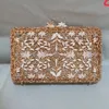 Evening Bags XIYUAN Women Diamond Drip Floral Clutches For Party Wedding s Bag Clutch Purse Wallet Gold 230918