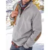 Hoodies للرجال 2023 خريف أوروبا والأميركية السوستة السوستة طويلة الأكمام دافئة السترة فضفاضة ارتداء