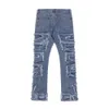 High Street Fashion Brand Ro Wind Saber Cut Fleece Blue Casual Jeansku6k