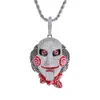 Men's Electric Saw Scarifying Mask Doll Pendant Mouth Movable Top Matching Version Hip Hop Trendy Necklace
