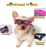 Abbigliamento per cani Occhiali per occhiali da sole di piccola taglia UV Antivento Telaio morbido Cinghie regolabili Cani di piccola taglia media Cucciolo 230919