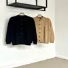 23ss женский свитер из Европы и США, новый бренд класса люкс, вязаный кардиган, джемперы, высококачественный мохер, силиконовая полоска, декор356G