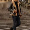 Men's Leather Faux Leather Autumn Winter Leather Jacket Men Sheep Shearling Lambskin Warm Jackets Parka Pilot Men's Natural Sheepskin Fur Coat 230919