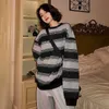 Sweats à capuche pour femmes Sweatshirts Streetwear Harajuku Sweats à capuche pour femmes Y2K Sweatshirts Filles Vintage Goth Stripe Sweat à capuche surdimensionné coréen Casual Tops K Pop Vêtements 230919