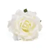 Dekorativa blommor kransar 9 cm vita konstgjorda sidenblommahuvuden för oss