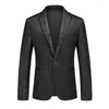 Costumes pour hommes M-6XL Plus Taille Hommes Costume Vestes Floral Trench Coat Court Vintage Jacquard Un Bouton Blazer Veste Mâle Business Outwear