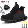 Dress Shoes Work Sneakers Men Indestructible Shoes Work Safety Shoes With Steel Toe Cap Puncture-Proof Male Security Protective Shoes 230918