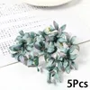 Fleurs décoratives 5 pièces tête d'orchidée en soie artificielle décoration de mariage cadeaux accessoires bricolage épingle à cheveux faux