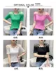 T-shirt manches courtes pour femmes, épaules dénudées, couture en maille, tempérament, haut assorti, Slim, petite chemise, tendance, été