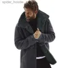 Mélanges de laine pour hommes coton chaud épais à manches longues hommes haut grande taille caban coupe-vent hommes pardessus mâle mélange manteau décontracté hiver neige vert veste L230919