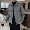 Herren Wollmischungen 2022 Winter Wollmantel Männer Mode Lässig Tartan Wolljacke Männer Streetwear Wild Lose Große Größe Mann Jacken Mantel S-3XL L230919