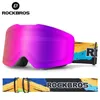 Skibrille Rockbros Ski Doppelschichten UV400 Skibrille Wo Anti-Fog Big Snow Snowboardbrille Skibrille SP160BK 230919