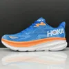 2024 Zapatos para niños Hoka One Designer Clifton 9 Niños Bebé Zapatilla de deporte baja Negro Blanco Naranja Ámbar Amarillo Duende Azul Gris Niño Niña Zapatillas deportivas deportivas 055