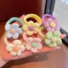 Accessori per capelli Corda per testa di fiore per bambini Alta elasticità Corde anti-infortunio Ragazze legate con coda di cavallo Fascia in pelle Semplice