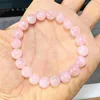 MG1161 Bracelet de perles de Quartz Rose naturel de MADAGASCAR 10 mm pour hommes ou femmes Bracelet en cristal naturel de haute qualité 3479