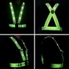 Vestes de cyclisme Cyclisme Sports de plein air LED Gilet réfléchissant Ceinture avec 3 modes d'éclairage Gilet de sécurité réglable pour la course de nuit Cyclisme 230919