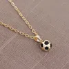 Hänge halsband fotbollsskor halsband för män kvinnor mode hip hop rostfritt stål fotboll bollkedja sportprodukt smycken gåvor