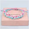 Braccialetti con ciondoli Bracciale intrecciato con perline colorate Principessa con perline Festa Amicizia Studente Regalo per bambini Consegna di gioielli Dhvgu