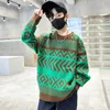 풀오버 레트로 스타일 아이 소년을위한 마름모꼴 스웨터 한국 캐주얼 스웨터 십대 니트 가을 겨울 옷 230918
