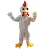 Costume da mascotte di pollo bianco di Halloween Abiti da personaggio dei cartoni animati di alta qualità Abiti da carnevale di Natale Abiti da esterno per feste di compleanno per adulti