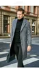 Men's Suits Korean Windbreaker Winter Coat Fashion Men Business Thick Autumn For Casual Woolen Long Jacket