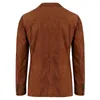 Men's Suits Solid Man Suit Top Casual Singal Breasted Warm V-Neck Business Woolen For Thick Male Notched Fashion Jacket