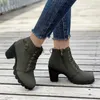 Boots Plus Size 35-42 Women Pumps Boots High Quality Lace-up European Ladies PU High Heels Ankle Boots Fast Delivery Womens Shoes J230919