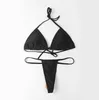 Bikinis de metal Diseñador Tanga Casual 2024 Conjuntos de micro bikini brasileño Sexy Traje de baño de dos piezas Traje de baño de cadena Trajes de baño de moda Clásicos Ropa de playa femenina XL