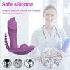 Sex Toy Massager Wearable Dildo Vibrator 3 in 1 Licking Sucking for Women Anal G-spotvagina Clitoris Stimulator Oral Suction