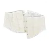 Bälten Kvinnors Autumn Milky White präglade Jacquard Emulsion Short Corset 16cm3 Buckle Fishbone Support Waistband Lolita