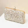 Evening Bags Bag for Women Multicolor Purses Designer Luxury Handbags Stone Decoration Ladies Hand Pearl Hasp Purple Sling 230918