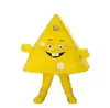 Performance Triangle Cheese Mascot Costumes Carnival Hallowen presenter unisex vuxna fancy spel outfit semester utomhus reklamdräkt kostym