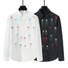 Męskie plus koszulki Polos Haftowane i wydrukowane letnie zużycie w stylu polarnym z ulicą Pure Cotton Designer Button Up koszula
