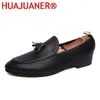 Sapatos de vestido inverno outono elegantes mocassins de couro casual sapatos de cavalheiro para homens monge cinta mocassins moda masculina sapatos planos 230918