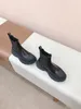 Stylishbox ~ alta qualità! unisex 40/41/43/44/45 STIVALI CORTI NERO/bianco/2 toni PELLE DI VITELLO vera PELLE punta in gomma con plateau SCARPE casual slip on da ragazzo