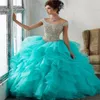 Wspaniała suknia balowa sukienki Quinceanera Kryształ Słodka 16 sukienka Vestidos de 15 Anos Custom Made Masquerade Ball Dress271i