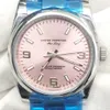 Designer de papel relógio superior para homem e mulher relógio mecânico automático clássicos log arco branco 369 rosa ak rr025